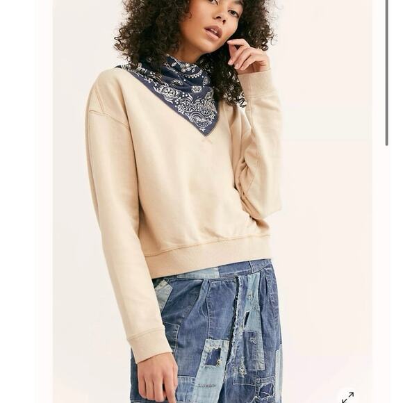 Free People James Pullover sweatshirt with bandana size xs - Picture 1 of 7